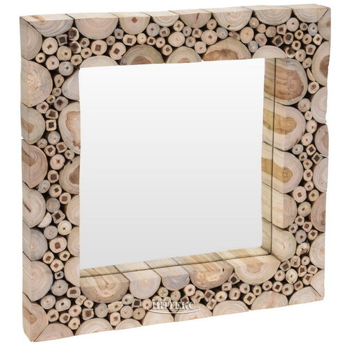 Настенное зеркало Bastoncini di Legno 50 см, квадратное Koopman