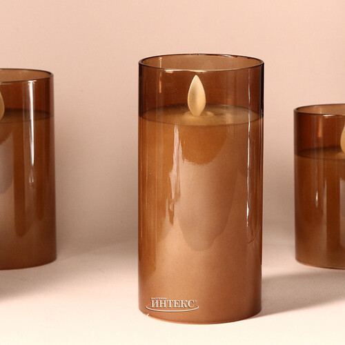 Светодиодная свеча в колбе Mosala - Glam Gold 15 см, на батарейках Peha