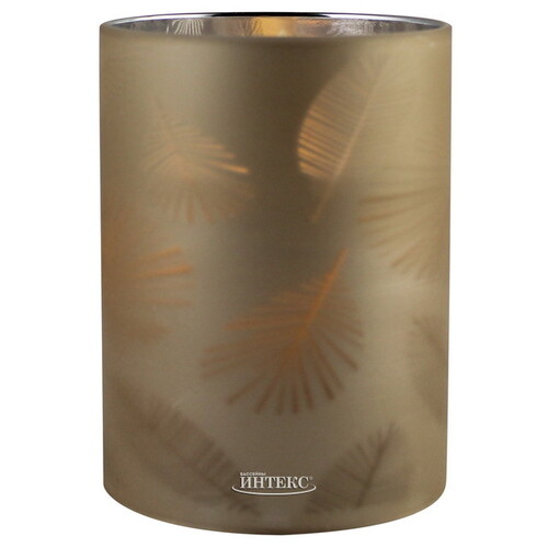 Светодиодная свеча в стакане Monchetti 10 см, на батарейках Peha