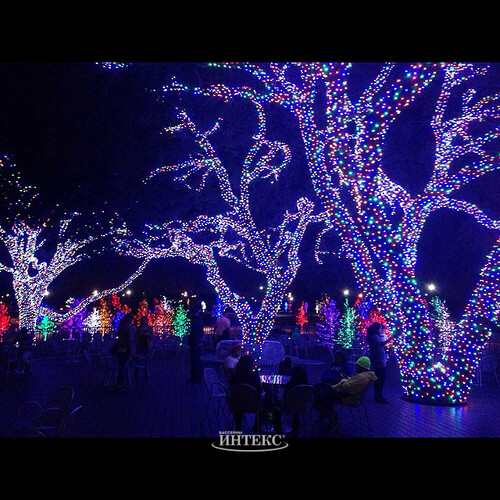 Гирлянды на дерево Клип Лайт Legoled 100 м, 750 разноцветных LED, черный КАУЧУК, IP54 BEAUTY LED