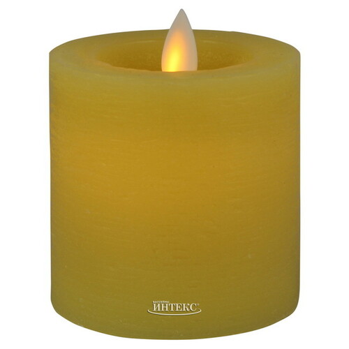 Светодиодная свеча с имитацией пламени Arevallo 7.5 см, желтая, батарейка Peha