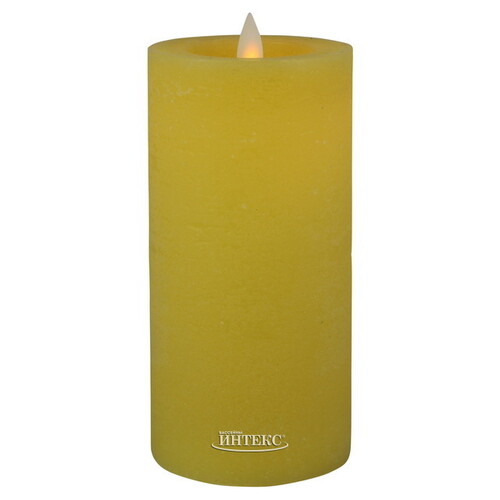 Светодиодная свеча с имитацией пламени Arevallo 15 см, желтая, батарейка Peha