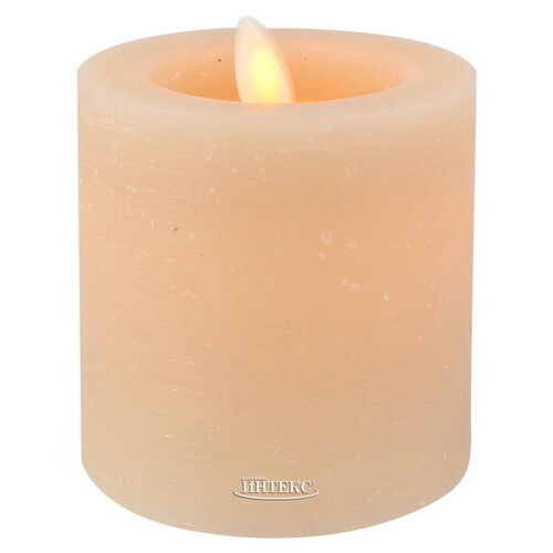 Светодиодная свеча с имитацией пламени Arevallo 7.5 см, светло-розовая, батарейка Peha