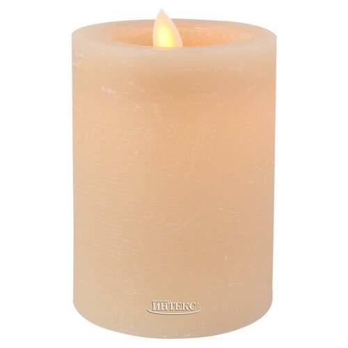 Светодиодная свеча с имитацией пламени Arevallo 10 см, светло-розовая, батарейка Peha
