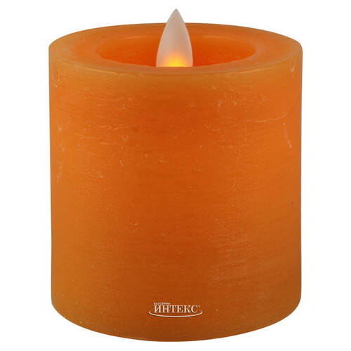 Светодиодная свеча с имитацией пламени Arevallo 7.5 см, оранжевая, батарейка Peha