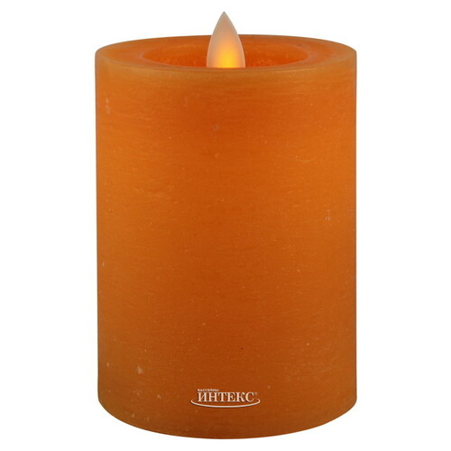 Светодиодная свеча с имитацией пламени Arevallo 10 см, оранжевая, батарейка Peha
