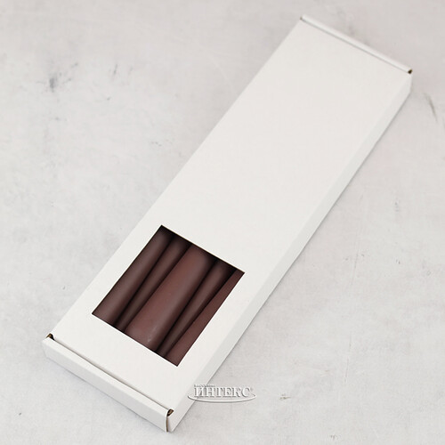 Высокие свечи Андреа Velvet 30 см, 5 шт, темный шоколад Candleslight