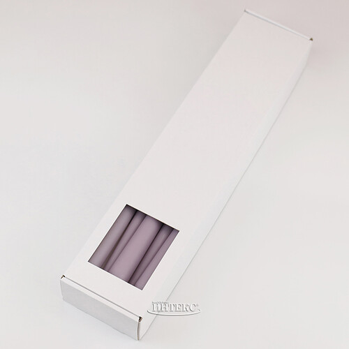 Высокие свечи Андреа Velvet 40 см, 10 шт, серо-лиловые Candleslight