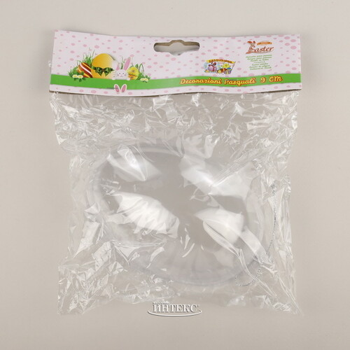 Пасхальная заготовка для декорирования Яйцо: Claro 13 см прозрачная, подвеска Due Esse Christmas