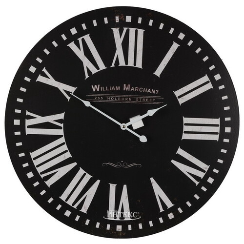 Настенные часы William Marchant 60 см черные Koopman