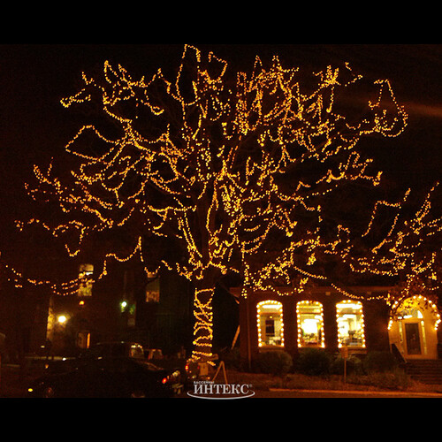 Гирлянды на дерево Клип Лайт Legoled 60 м, 450 желтых LED, черный КАУЧУК, IP54 BEAUTY LED