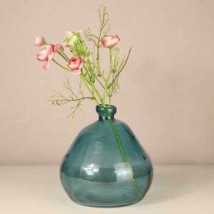 Стеклянная ваза Adagio 19 см бирюзовая Koopman фото 2