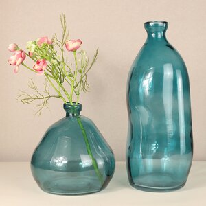 Стеклянная ваза Adagio 19 см бирюзовая Koopman фото 3