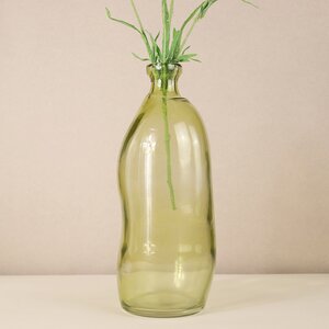 Стеклянная ваза-бутылка Adagio 36 см желтая