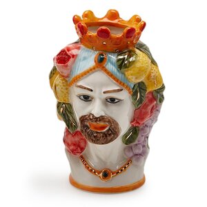 Сицилийская ваза Голова Мавра - Сарацинский Купец 15 см (EDG, Италия). Артикул: 016822-95-1