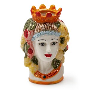 Сицилийская ваза Голова Мавра - Синьорина Изабелла 15 см (EDG, Италия). Артикул: 016822-95-2