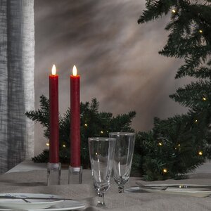 Светодиодная столовая свеча с имитацией пламени Desire 24.5 см, 2 шт, на батарейках (Star Trading, Швеция). Артикул: 062-14