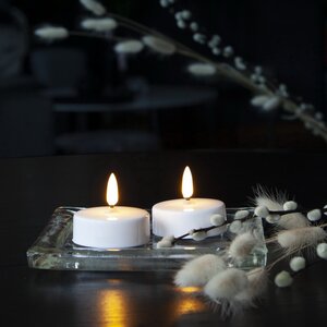 Чайная светодиодная свеча с имитацией пламени Phoebus 6 см, 2 шт, на батарейках (Star Trading, Швеция). Артикул: 063-06