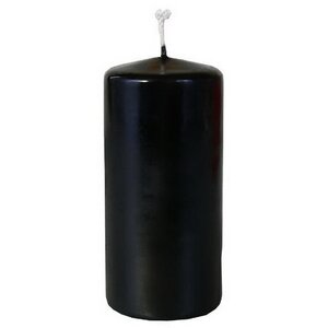 Свеча столбик 125*60 мм черная Омский Свечной фото 1