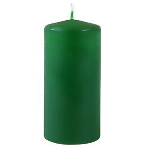 Свеча столбик 125*60 мм, темно-зеленая Омский Свечной фото 5