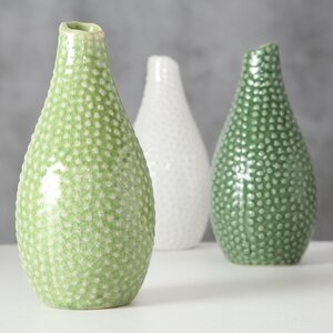 Керамическая ваза Tessa 18 см светло-зеленая Boltze фото 2
