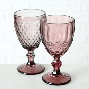 Бокал для вина Шатель 17 см розовый, стекло Boltze фото 4
