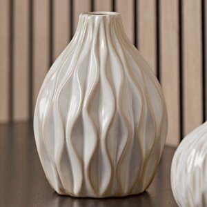 Фарфоровая ваза для цветов Creamy Pearl 15 см (Boltze, Германия). Артикул: 1006089/9820572