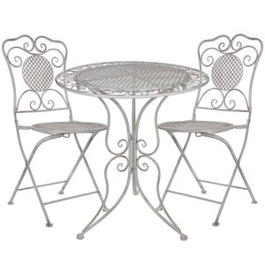 Комплект садовой мебели Триббиани: 1 стол + 2 стула, белый (Edelman, Нидерланды). Артикул: ID63539