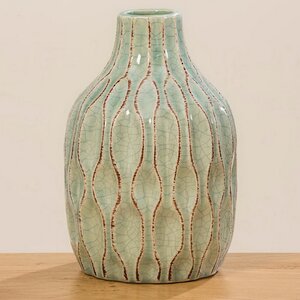 Керамическая ваза Мелания 21 см светло-зеленая (Boltze, Германия). Артикул: 1009505-2