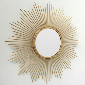 Настенное зеркало - солнце Бруклин 50 см золотое (Boltze, Германия). Артикул: 1010503