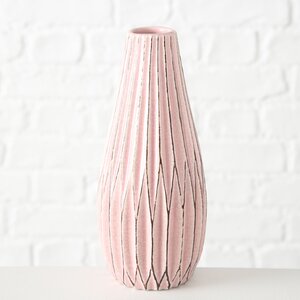 Керамическая ваза Жюстин 24 см нежно-розовая (Boltze, Германия). Артикул: 1016812-1
