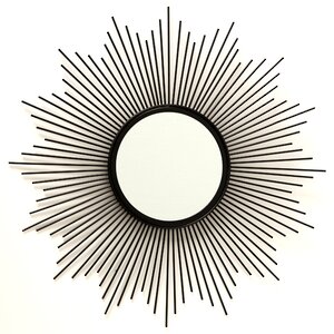 Настенное зеркало - солнце Бруклин 50 см черное (Boltze, Германия). Артикул: 1017241
