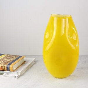 Декоративная ваза Альбиора 29 см желтая (EDG, Италия). Артикул: 101783-20