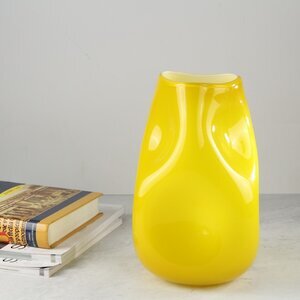 Декоративная ваза Альбиора 23 см желтая (EDG, Италия). Артикул: 101784-20