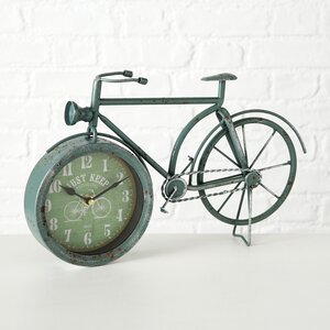 Настольные часы Велосипед Ретро 39*24 см, голубые (Boltze, Германия). Артикул: 1018099-1