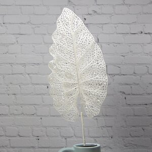 Декоративная ветка Сверкающий лист Филодендрона 78 см, белый (Hogewoning, Нидерланды). Артикул: ID61162