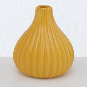 Керамическая вазочка Wilma 12 см желтая (Boltze, Германия). Артикул: 1021209-3
