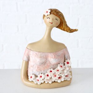 Декоративная статуэтка Девушка с цветами Лили-Элоди 16 см (Boltze, Германия). Артикул: 1021323-2