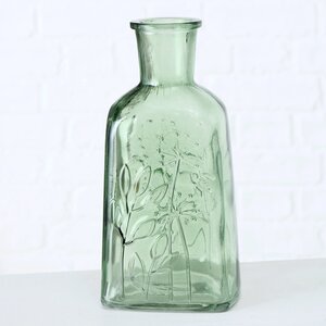 Стеклянная ваза для цветов Эмель Флер 19 см, эвкалиптовая (Boltze, Германия). Артикул: 1021980-2