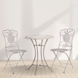 Комплект садовой мебели Ферарра: 1 стол + 2 стула, белый (Edelman, Нидерланды). Артикул: 1023711/1006596-набор