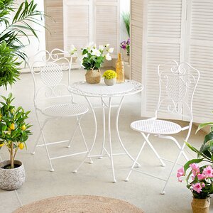 Комплект садовой мебели Ферарра: 1 стол + 2 стула, белый