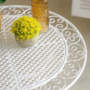 Комплект садовой мебели Ферарра: 1 стол + 2 стула, белый Edelman фото 8