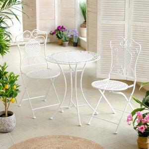 Комплект садовой мебели Ферарра: 1 стол + 2 стула, белый Edelman фото 4