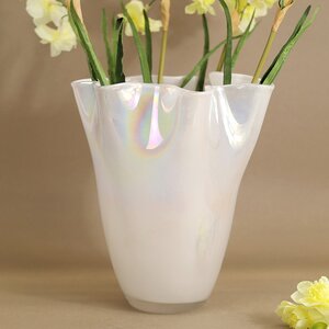Декоративная ваза Via Drappo 25 см белая (EDG, Италия). Артикул: 104143-10