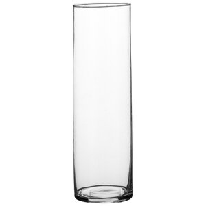 Стеклянная ваза-цилиндр Астер 30 см