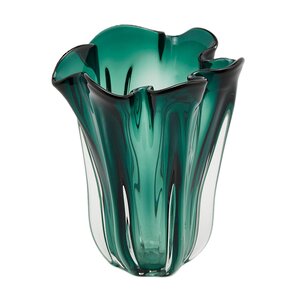 Декоративная ваза Via Drappo 27 см изумрудная EDG фото 8