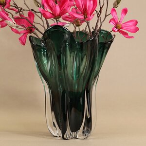 Декоративная ваза Via Drappo 27 см изумрудная (EDG, Италия). Артикул: 104568-85