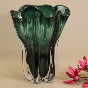 Декоративная ваза Via Drappo 27 см изумрудная EDG фото 4