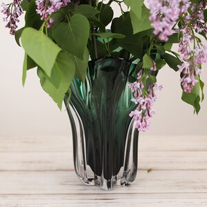Декоративная ваза Via Drappo 27 см изумрудная EDG фото 3