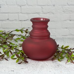 Стеклянная ваза Леди Батори 16 см, бургунди (Edelman, Нидерланды). Артикул: ID65522